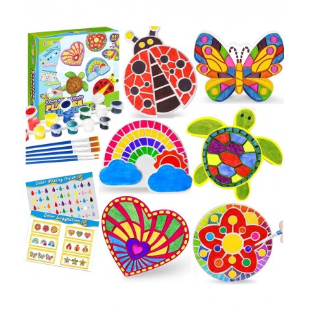 Arts and Crafts Painting Kit for Kids 4-8 6 Pack DIY Kids Plaster Painting Set Indoor & Outdoor Art Decoration Craft Painting...