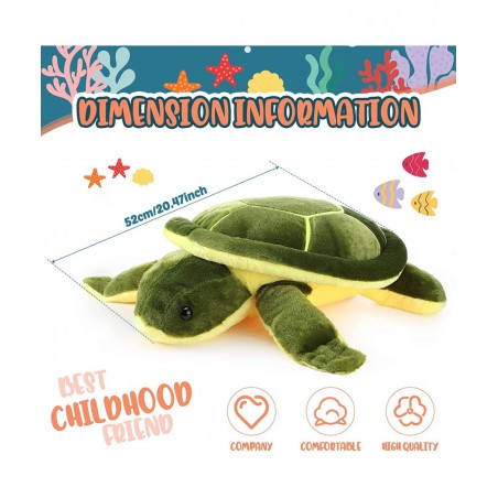 Large Stuffed Turtle Soft Plush Sea Turtle Stuffed Animals Giant Plush Stuffed Turtle Ocean Life Tortoise Throw Pillow Cute T...