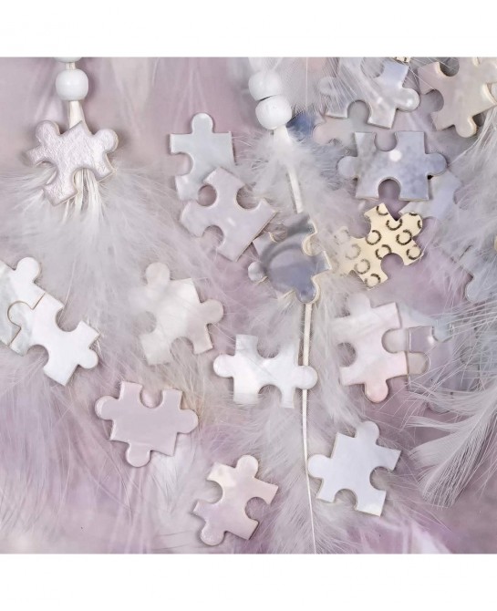 Ingooood- Jigsaw Puzzle 1000 Pieces for Adult- Fantasy Series- The White Peacock_IG-0368 Entertainment Wooden Puzzles Toys $3...