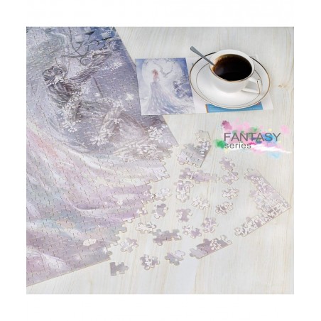 Ingooood- Jigsaw Puzzle 1000 Pieces for Adult- Fantasy Series- The White Peacock_IG-0368 Entertainment Wooden Puzzles Toys $3...