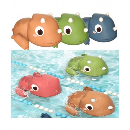 3pcs Baby Bath Toys Floating Wind-up Dinosaurs Swimming Pool Games Cute Kid Bathtub Toys for Toddlers 3 4 5 6 +Years Old Boys...