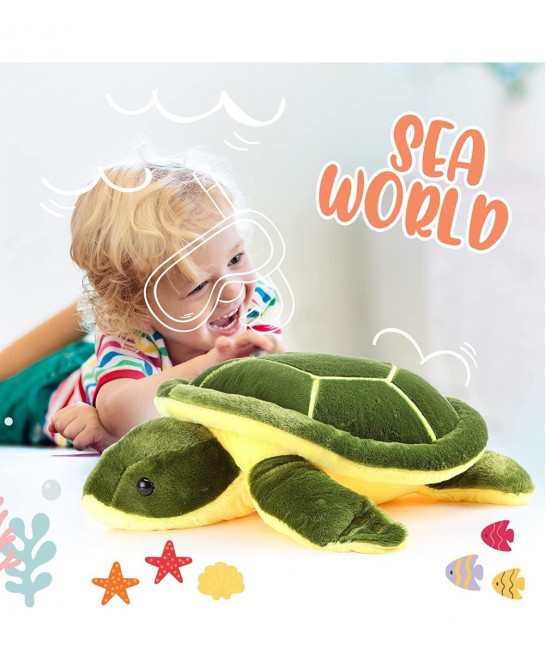 Large Stuffed Turtle Soft Plush Sea Turtle Stuffed Animals Giant Plush Stuffed Turtle Ocean Life Tortoise Throw Pillow Cute T...