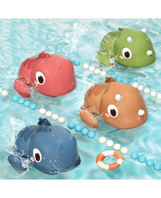3pcs Baby Bath Toys Floating Wind-up Dinosaurs Swimming Pool Games Cute Kid Bathtub Toys for Toddlers 3 4 5 6 +Years Old Boys...
