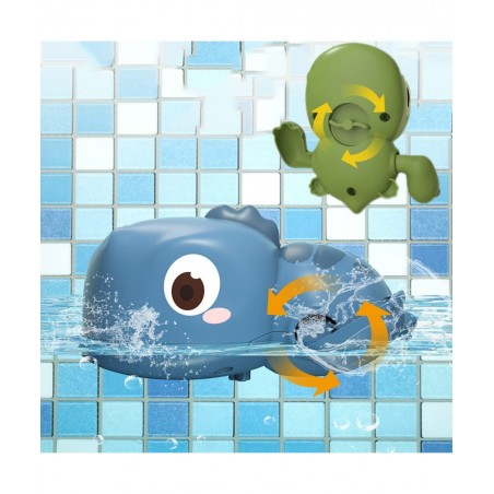 3pcs Baby Bath Toys Floating Wind-up Dinosaurs Swimming Pool Games Cute Kid Bathtub Toys for Toddlers 3 4 5 6 +Years Old Boys...