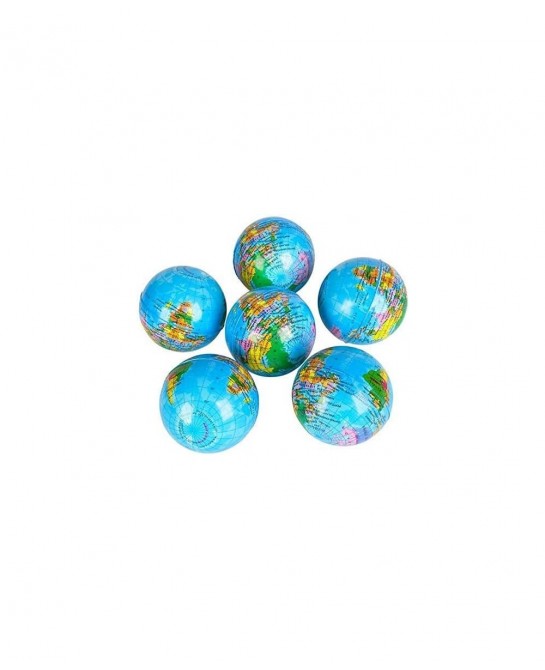 3 Inch Globe Stress Ball One Dozen Per Order $30.62 Geographic Globes