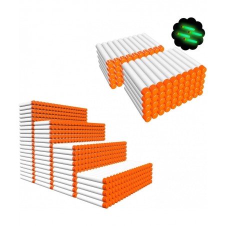 100Pcs Refill Darts + 1000Pcs Refill Darts for Nerf Modulus Guns N Strike Elite Glow at The Dark Bulk Bullets Pack - White $6...