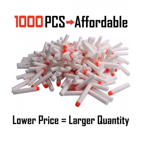 100Pcs Refill Darts + 1000Pcs Refill Darts for Nerf Modulus Guns N Strike Elite Glow at The Dark Bulk Bullets Pack - White $6...