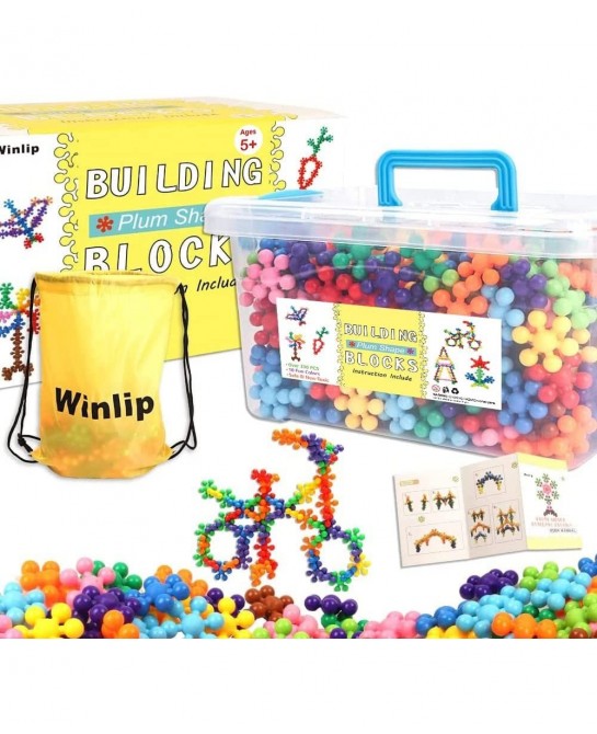 330 pcs Building Blocks Educational Building Toys Stem Toys Building Discs Sets Interlocking Solid Plastic for Preschool Todd...
