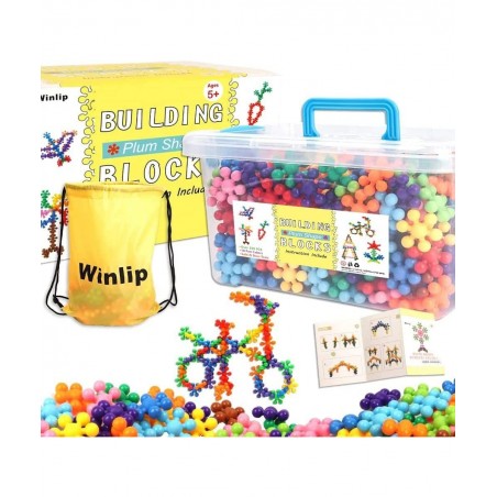 330 pcs Building Blocks Educational Building Toys Stem Toys Building Discs Sets Interlocking Solid Plastic for Preschool Todd...