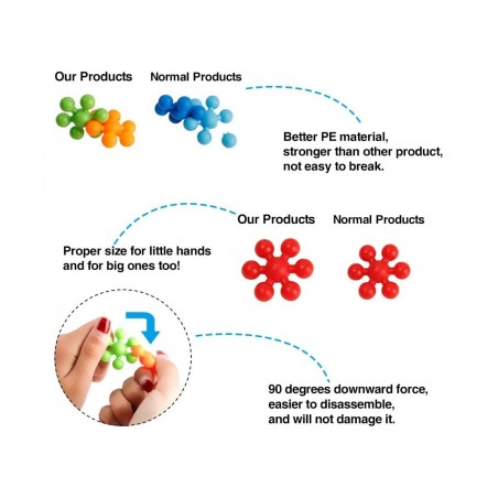 330 pcs Building Blocks Educational Building Toys Stem Toys Building Discs Sets Interlocking Solid Plastic for Preschool Todd...