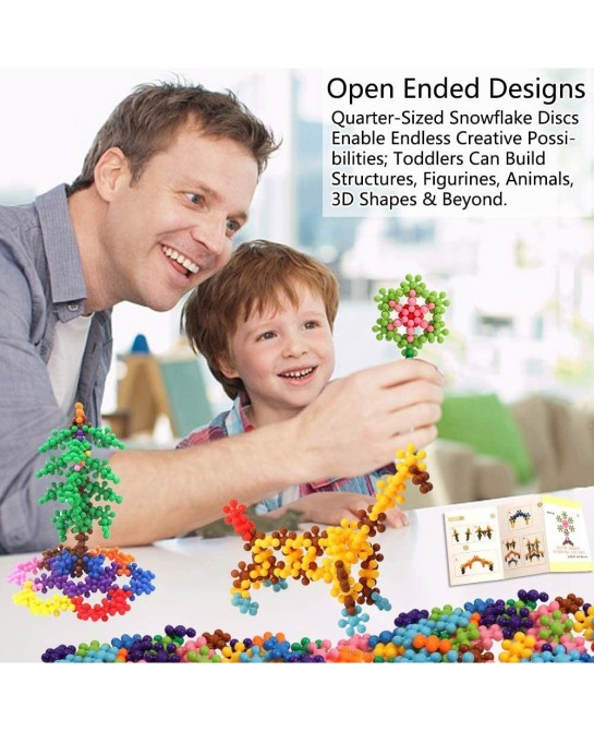 330 pcs Building Blocks Educational Building Toys Stem Toys Building Discs Sets Interlocking Solid Plastic for Preschool Todd...