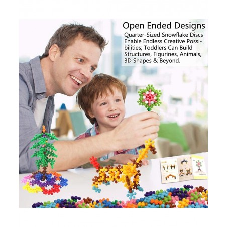 330 pcs Building Blocks Educational Building Toys Stem Toys Building Discs Sets Interlocking Solid Plastic for Preschool Todd...