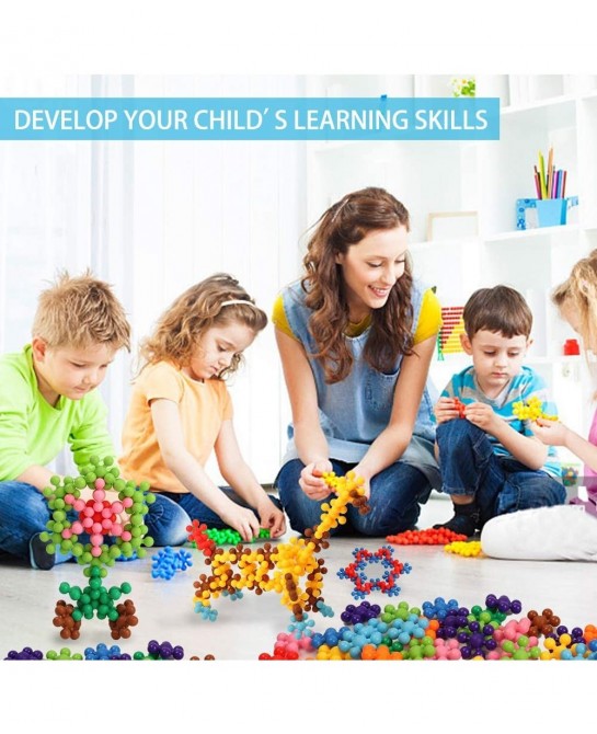 330 pcs Building Blocks Educational Building Toys Stem Toys Building Discs Sets Interlocking Solid Plastic for Preschool Todd...