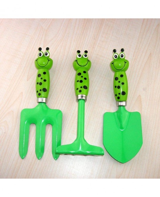 MTB Gardening Tool Sets Frog Handle Pack of 2 Sets (Blue+ Green) Kids Garden Tool Set Kit Beach Sand Play Tool Sandbox and So...