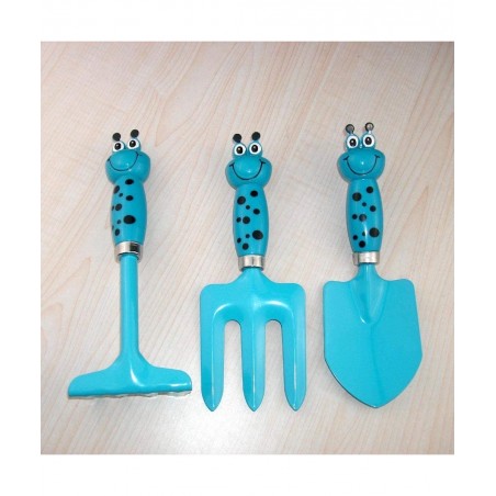 MTB Gardening Tool Sets Frog Handle Pack of 2 Sets (Blue+ Green) Kids Garden Tool Set Kit Beach Sand Play Tool Sandbox and So...