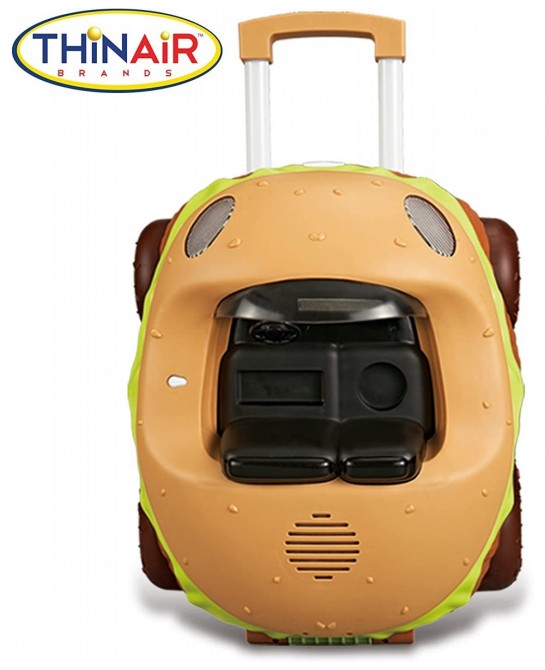 Burger Car Kids’ Kitchen Playset: 3 Pretend Play Toys in 1 with Fun Lights & Sounds Includes Burger-Shaped Toy Car Toy Food T...