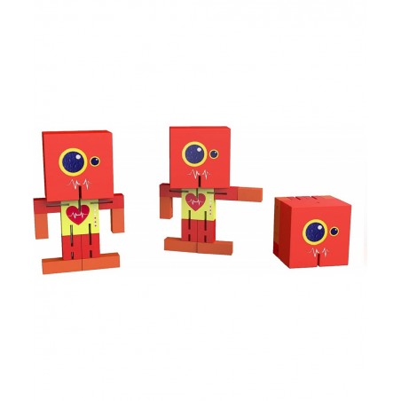 Wooden Robot Toy cubebot Toy cubebot Cube Toy Puzzle cubebot Micro Stacking Wood Robots Fidget Bots Wooden Robot Puzzle Toy R...
