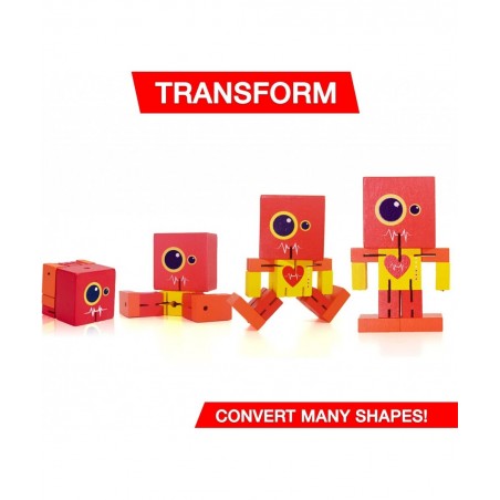 Wooden Robot Toy cubebot Toy cubebot Cube Toy Puzzle cubebot Micro Stacking Wood Robots Fidget Bots Wooden Robot Puzzle Toy R...