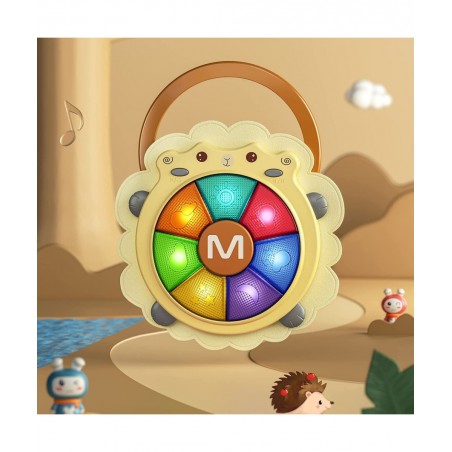 Baby Musical Drum Toy Light Up Toys with Sound and Light Musical Instrument Game Sensory Activity Toys Learning Educational K...