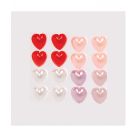 AT408 Heart Self-Adhesive Pearls - Pack of 200 Assorted Jewel Sticker Craft Embellishments for Kids Arts and Crafts Decoratin...