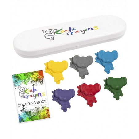 Beeswax Crayons - Mess Free Coloring For Toddlers - Crayons For Toddlers Ages 2-4 - 6 Vibrant Koalas - Gifts For Kids- Washab...