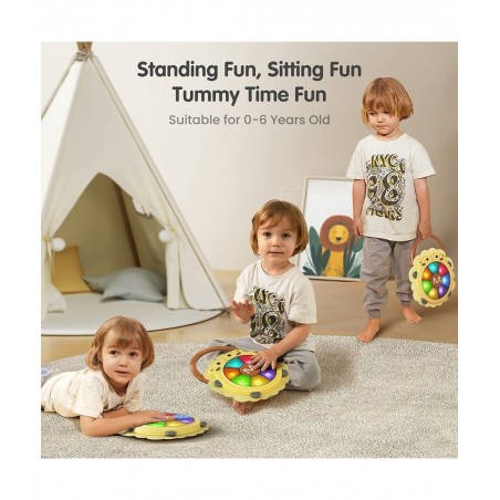 Baby Musical Drum Toy Light Up Toys with Sound and Light Musical Instrument Game Sensory Activity Toys Learning Educational K...