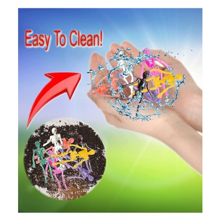 96 Party Favors for Kids Stretchy Skeleton Bulk Set 8 Colors Kit for Birthday Halloween Goodie Bags Easter Egg Basket Pinata ...
