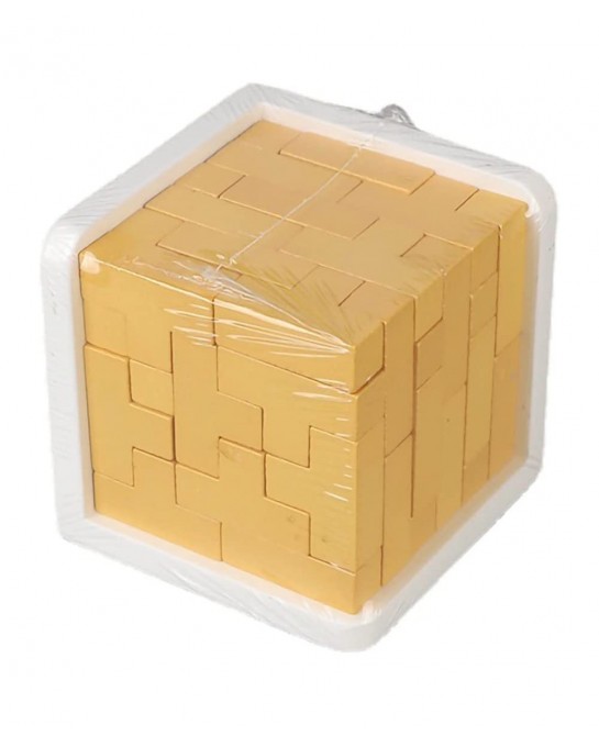 3D Wooden Brain Teaser Puzzle Cube Wooden Puzzles T-Shaped Jigsaw Logic Puzzle Game Puzzles Educational Toy for Kids and Adul...