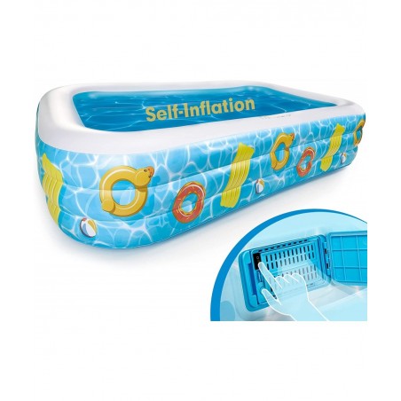 Inflatable Above Pool for Adults Kids - Kiddie Pool 120" x 72" x 22" Inflatable Above Ground Swimming Pool Thickened Family I...