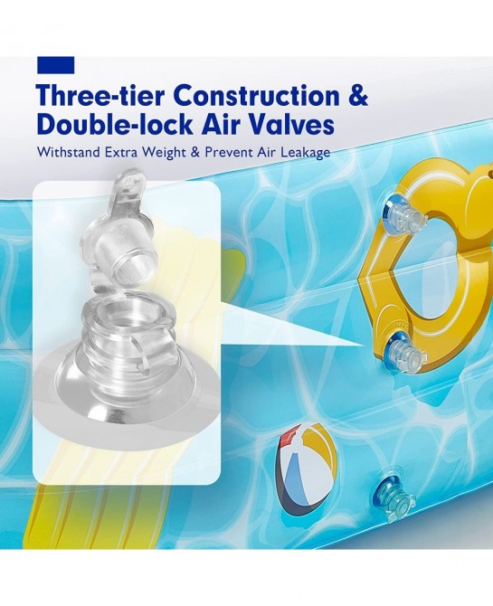 Inflatable Above Pool for Adults Kids - Kiddie Pool 120" x 72" x 22" Inflatable Above Ground Swimming Pool Thickened Family I...