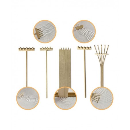 9pcs Mini Zen Garden Rake Sets Tabletop Zen Garden Sandbox Tools Zen Garden Accessory for Home Office(Wood) $15.83 Sandboxes ...