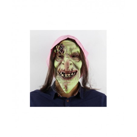 Old Woman Witch Mask Latex Halloween Witch Mask Scary Horror Cosplay Costume for Halloween Party Costume Decorations Zombie E...