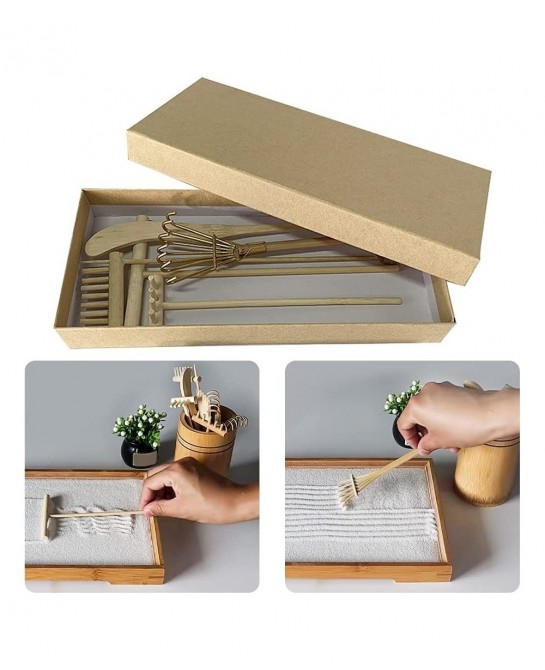 9pcs Mini Zen Garden Rake Sets Tabletop Zen Garden Sandbox Tools Zen Garden Accessory for Home Office(Wood) $15.83 Sandboxes ...