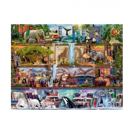Aimee Stewart: Wild Kingdom Shelves-2000 Piece Jigsaw Puzzle $55.88 Jigsaw Puzzles