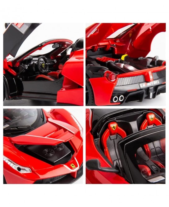 1/22 Compatible for Ferrari Car Model Pull Back Car with Sound and Light for Kids Boy Girl Vehicles Diecast Cars Model(Red) $...