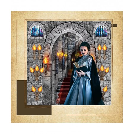 13 Pieces Medieval Party Decorations Scene Setter Set Castle Including Window Torch Plastic Brick Tablecloth Knight Themed fo...
