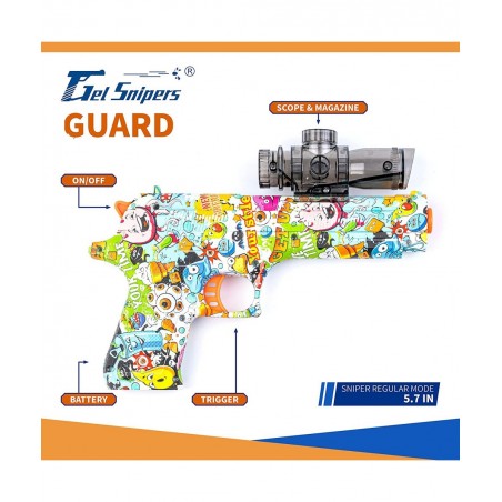 Electric Toy Gun - Full Kit with Electronic Digital Scoring Target 10 000 Water Beads Ammo Gels Rechargeable Battery Outdoor ...