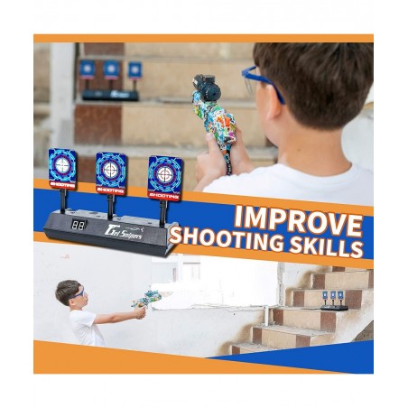 Electric Toy Gun - Full Kit with Electronic Digital Scoring Target 10 000 Water Beads Ammo Gels Rechargeable Battery Outdoor ...