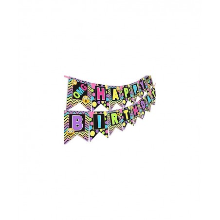 Emoji Rainbow Happy Birthday Banner Pennant Tween Birthday Teen Birthday $16.44 Kids' Party Decorations