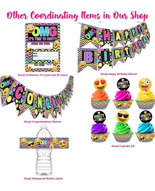 Emoji Rainbow Happy Birthday Banner Pennant Tween Birthday Teen Birthday $16.44 Kids' Party Decorations