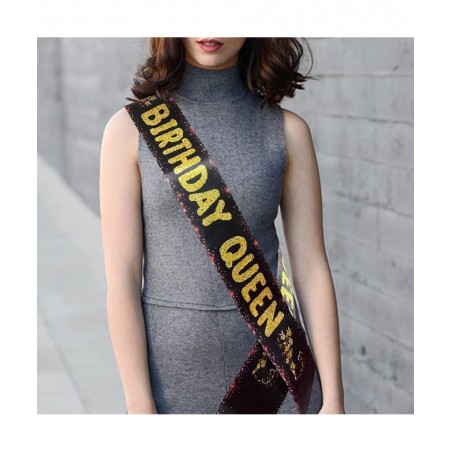 BIRTHDAY QUEEN Sash for Women Birthday Gifts Birthday Sash with Rhinestone Pin for Girls Birthday Celebration Birthday Party ...