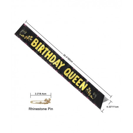 BIRTHDAY QUEEN Sash for Women Birthday Gifts Birthday Sash with Rhinestone Pin for Girls Birthday Celebration Birthday Party ...