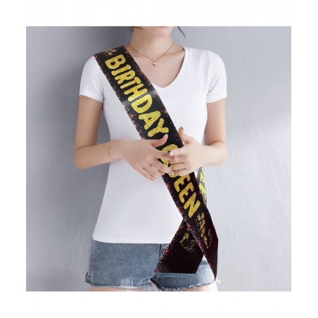 BIRTHDAY QUEEN Sash for Women Birthday Gifts Birthday Sash with Rhinestone Pin for Girls Birthday Celebration Birthday Party ...
