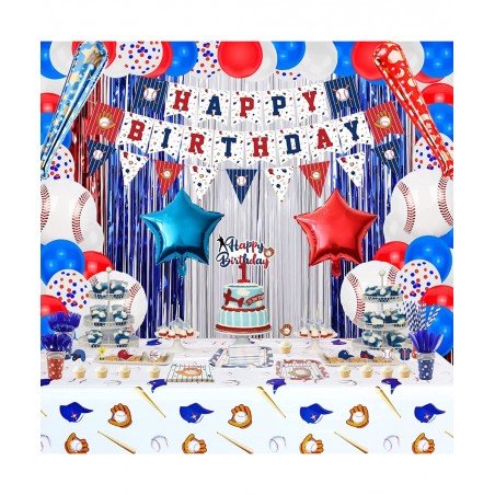 268 Pack Baseball Party Supplies Baseball Tableware Set Sports Theme Birthday Party Decorations Baseball Party Plates Basebal...