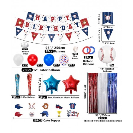 268 Pack Baseball Party Supplies Baseball Tableware Set Sports Theme Birthday Party Decorations Baseball Party Plates Basebal...