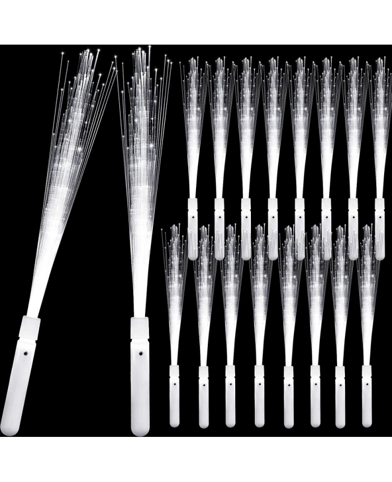 Fiber Optic Wand Led White Glow Sticks Magic Wedding Wand Long Glow Sticks for Wedding Light up Fiber Optic Stick with 3 Ligh...