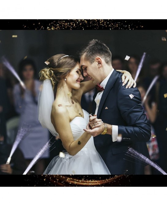 Fiber Optic Wand Led White Glow Sticks Magic Wedding Wand Long Glow Sticks for Wedding Light up Fiber Optic Stick with 3 Ligh...