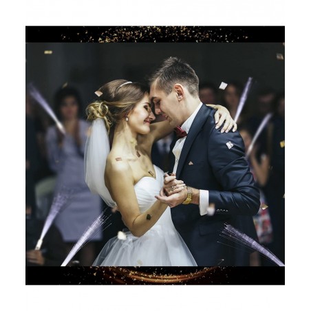Fiber Optic Wand Led White Glow Sticks Magic Wedding Wand Long Glow Sticks for Wedding Light up Fiber Optic Stick with 3 Ligh...