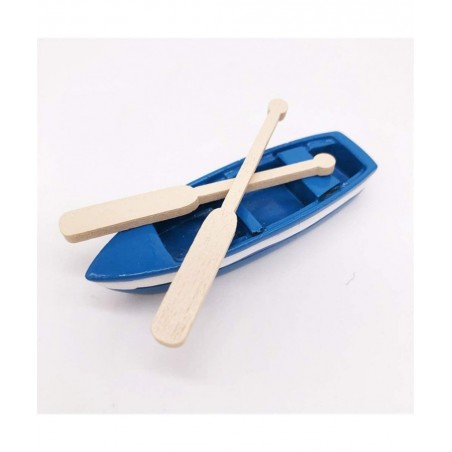 Wooden Boat Canoe Paddles Ocean Resin Micro Landscape Decoration Models for Kids Children $16.26 Miniature Novelty Toys