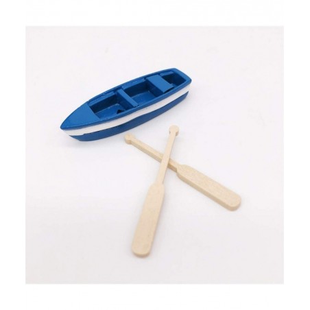 Wooden Boat Canoe Paddles Ocean Resin Micro Landscape Decoration Models for Kids Children $16.26 Miniature Novelty Toys